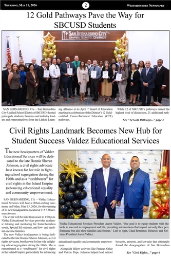 Thursday May 21, 2026 | Vol 40 No 10 — page 2