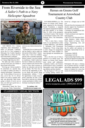 Thursday May 21, 2026 | Vol 40 No 10 — page 8