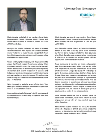 JUNO Awards 2026 | Digital Program — page 3