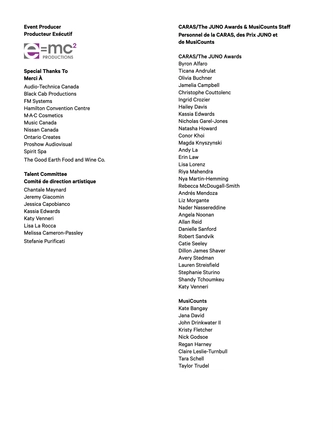 JUNO Awards 2026 | Digital Program — page 37