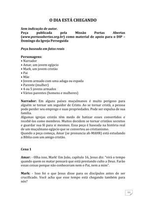 Teatro Missionário – Peças teatrais e jograis sobre Missões e Evangelização para igrejas evangélicas — page 111