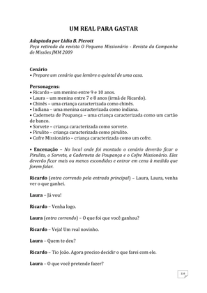 Teatro Missionário – Peças teatrais e jograis sobre Missões e Evangelização para igrejas evangélicas — page 116
