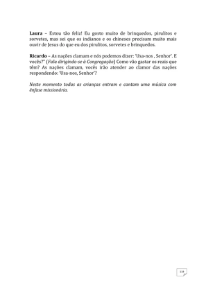Teatro Missionário – Peças teatrais e jograis sobre Missões e Evangelização para igrejas evangélicas — page 119