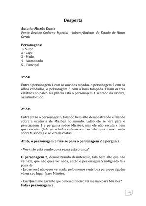Teatro Missionário – Peças teatrais e jograis sobre Missões e Evangelização para igrejas evangélicas — page 120