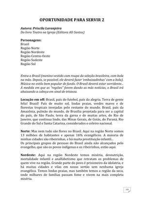 Teatro Missionário – Peças teatrais e jograis sobre Missões e Evangelização para igrejas evangélicas — page 133