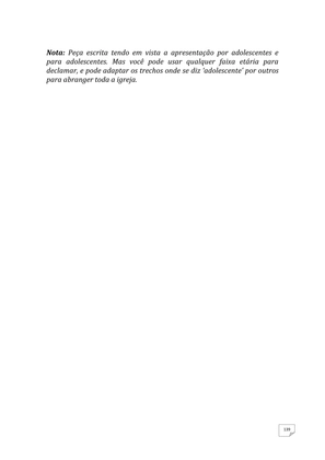Teatro Missionário – Peças teatrais e jograis sobre Missões e Evangelização para igrejas evangélicas — page 139