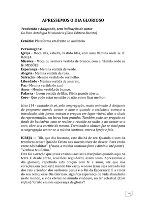 Teatro Missionário – Peças teatrais e jograis sobre Missões e Evangelização para igrejas evangélicas — page 140