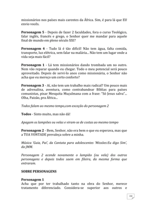 Teatro Missionário – Peças teatrais e jograis sobre Missões e Evangelização para igrejas evangélicas — page 150