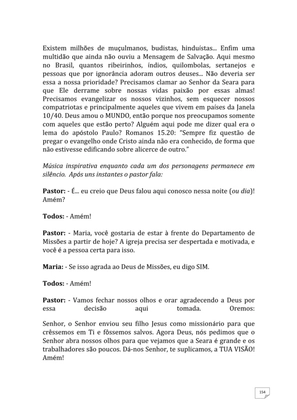 Teatro Missionário – Peças teatrais e jograis sobre Missões e Evangelização para igrejas evangélicas — page 154