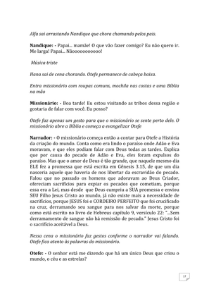 Teatro Missionário – Peças teatrais e jograis sobre Missões e Evangelização para igrejas evangélicas — page 17