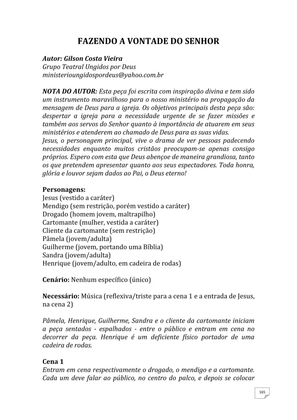 Teatro Missionário – Peças teatrais e jograis sobre Missões e Evangelização para igrejas evangélicas — page 165