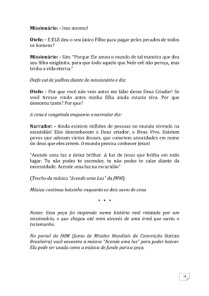 Teatro Missionário – Peças teatrais e jograis sobre Missões e Evangelização para igrejas evangélicas — page 18