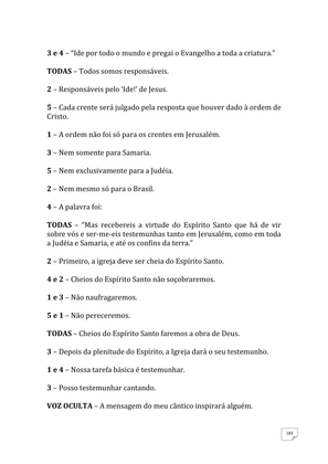 Teatro Missionário – Peças teatrais e jograis sobre Missões e Evangelização para igrejas evangélicas — page 183