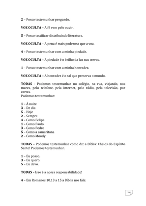 Teatro Missionário – Peças teatrais e jograis sobre Missões e Evangelização para igrejas evangélicas — page 184