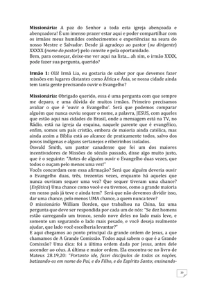 Teatro Missionário – Peças teatrais e jograis sobre Missões e Evangelização para igrejas evangélicas — page 20