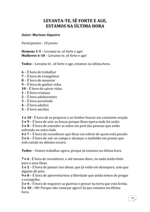 Teatro Missionário – Peças teatrais e jograis sobre Missões e Evangelização para igrejas evangélicas — page 194