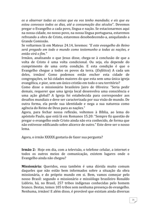 Teatro Missionário – Peças teatrais e jograis sobre Missões e Evangelização para igrejas evangélicas — page 21
