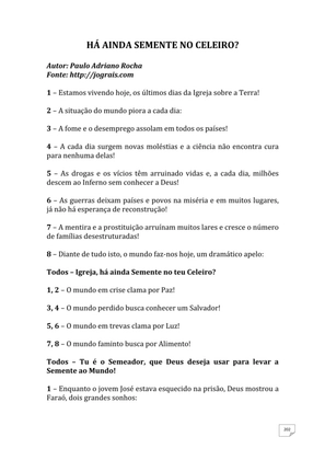 Teatro Missionário – Peças teatrais e jograis sobre Missões e Evangelização para igrejas evangélicas — page 202