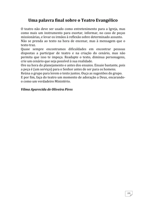 Teatro Missionário – Peças teatrais e jograis sobre Missões e Evangelização para igrejas evangélicas — page 235
