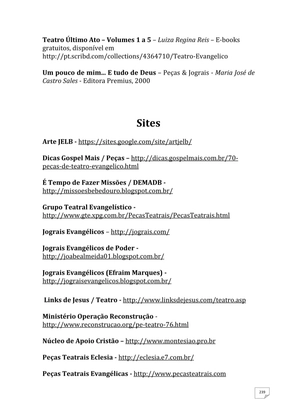 Teatro Missionário – Peças teatrais e jograis sobre Missões e Evangelização para igrejas evangélicas — page 239