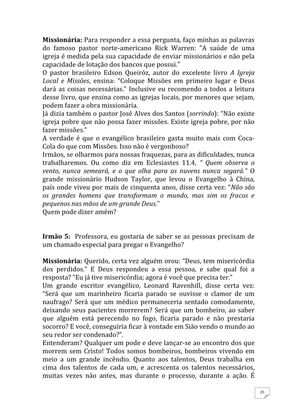 Teatro Missionário – Peças teatrais e jograis sobre Missões e Evangelização para igrejas evangélicas — page 25