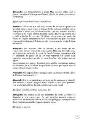 Teatro Missionário – Peças teatrais e jograis sobre Missões e Evangelização para igrejas evangélicas — page 41