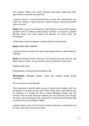 Teatro Missionário – Peças teatrais e jograis sobre Missões e Evangelização para igrejas evangélicas — page 52