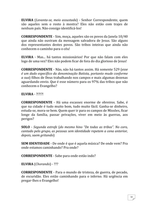 Teatro Missionário – Peças teatrais e jograis sobre Missões e Evangelização para igrejas evangélicas — page 59