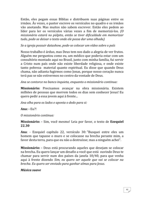 Teatro Missionário – Peças teatrais e jograis sobre Missões e Evangelização para igrejas evangélicas — page 62