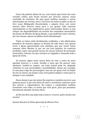 Teatro Missionário – Peças teatrais e jograis sobre Missões e Evangelização para igrejas evangélicas — page 8