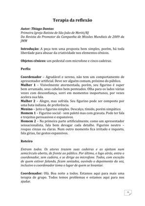Teatro Missionário – Peças teatrais e jograis sobre Missões e Evangelização para igrejas evangélicas — page 75