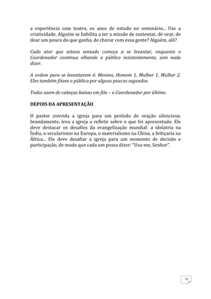 Teatro Missionário – Peças teatrais e jograis sobre Missões e Evangelização para igrejas evangélicas — page 79