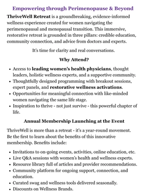 ThriveWell Retreat 2025 — page 2