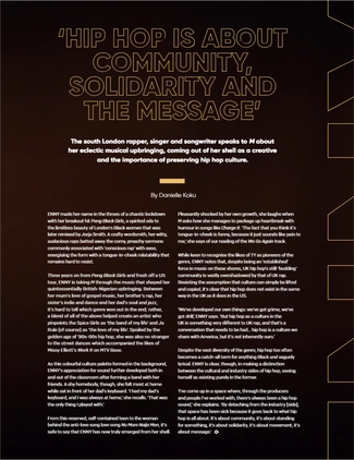 M Magazine 50 Years of Hip Hop Edition — page 38