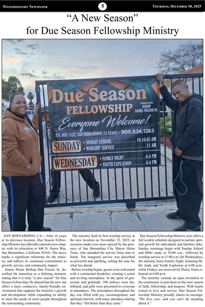 WSSNews | Volume 39 No. 40 — page 5