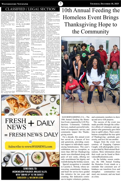 WSSNews | Volume 39 No. 40 — page 7