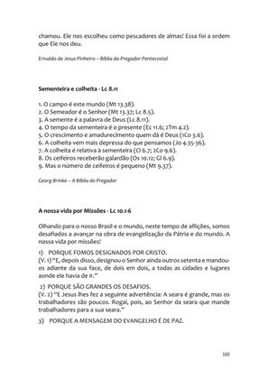 Sermões Missionários - Centenas de esboços de sermões sobre Evangelização e Missões — page 102