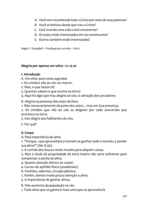 Sermões Missionários - Centenas de esboços de sermões sobre Evangelização e Missões — page 107