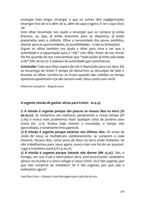 Sermões Missionários - Centenas de esboços de sermões sobre Evangelização e Missões — page 119