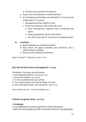 Sermões Missionários - Centenas de esboços de sermões sobre Evangelização e Missões — page 121