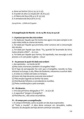 Sermões Missionários - Centenas de esboços de sermões sobre Evangelização e Missões — page 126