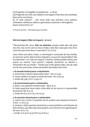 Sermões Missionários - Centenas de esboços de sermões sobre Evangelização e Missões — page 127