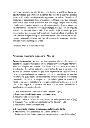 Sermões Missionários - Centenas de esboços de sermões sobre Evangelização e Missões — page 131
