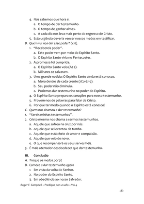 Sermões Missionários - Centenas de esboços de sermões sobre Evangelização e Missões — page 133