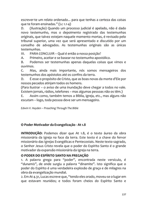 Sermões Missionários - Centenas de esboços de sermões sobre Evangelização e Missões — page 137