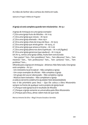 Sermões Missionários - Centenas de esboços de sermões sobre Evangelização e Missões — page 164