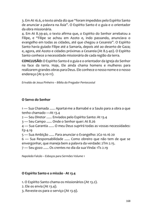 Sermões Missionários - Centenas de esboços de sermões sobre Evangelização e Missões — page 168