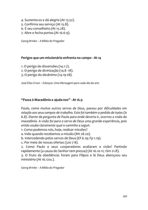 Sermões Missionários - Centenas de esboços de sermões sobre Evangelização e Missões — page 169