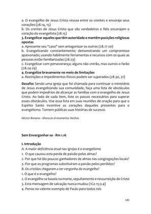 Sermões Missionários - Centenas de esboços de sermões sobre Evangelização e Missões — page 181