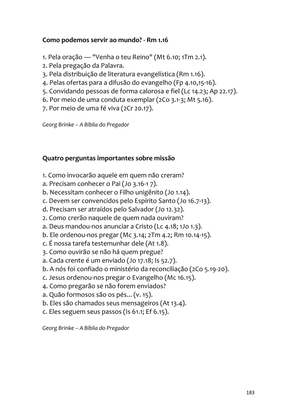 Sermões Missionários - Centenas de esboços de sermões sobre Evangelização e Missões — page 183